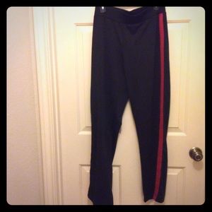 Boston Prosper S red track pants white stripe